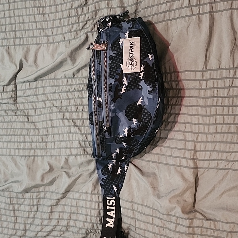 Maison Kitsune x Eastpack Blue & White 3 Pocket Bum Bag Fanny Pack
